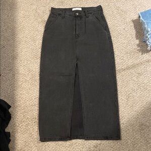 Abercrombie & Fitch Charcoal High-Rise Skirt